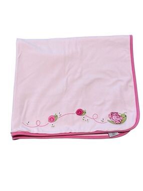 Gymboree 2011 Pink Snail Plaid Newborn Baby Cotton Blanket Security Lovey